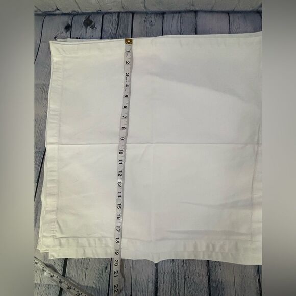 Crate & Barrel Classic Party Wedding Elevated Basic White Cotton Napkin Set of 8 - Picture 2 of 8